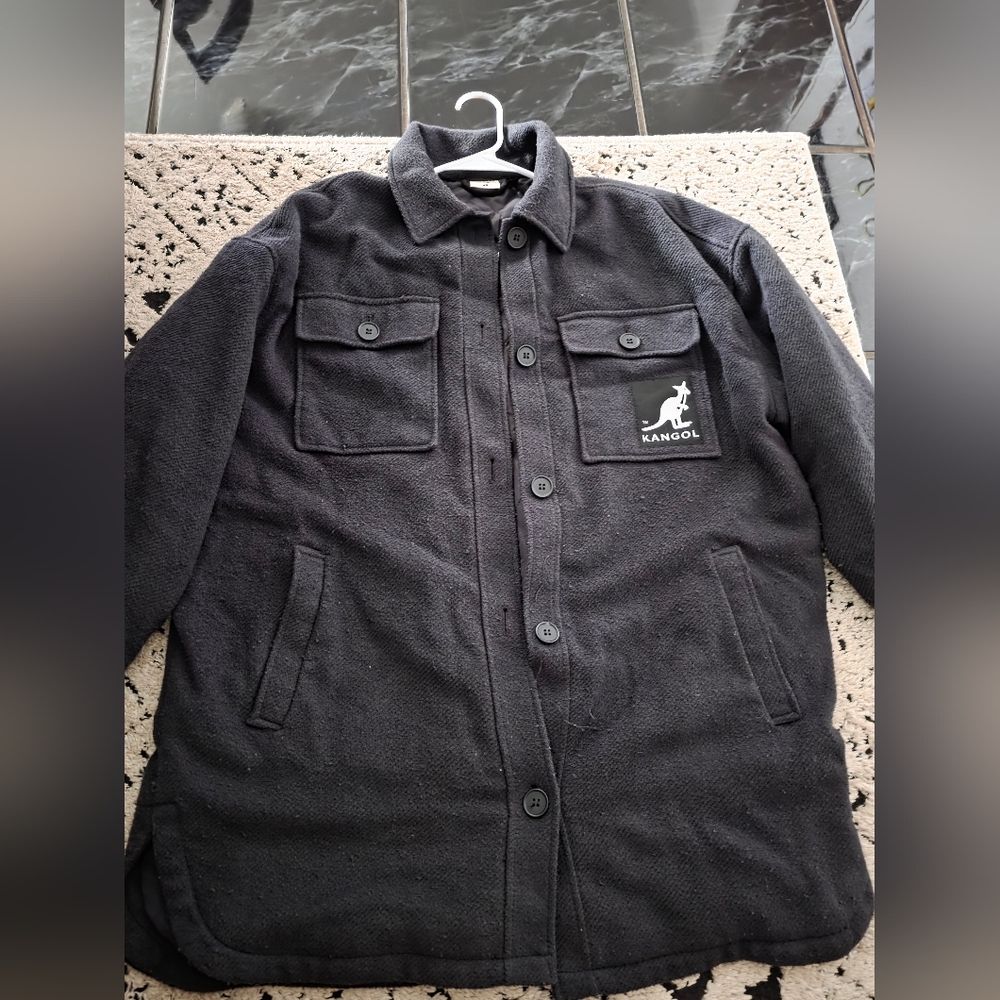 Mens kangol x h&m black medium oversize jacket